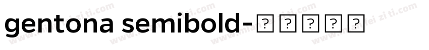 gentona semibold字体转换